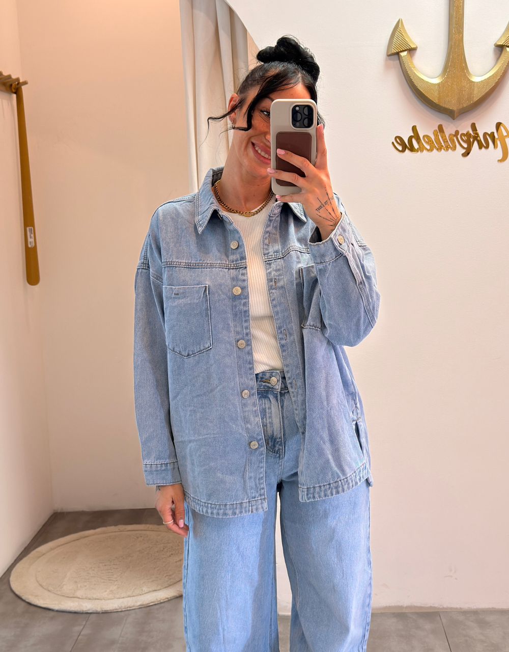 oversized jeanshemd | light blue