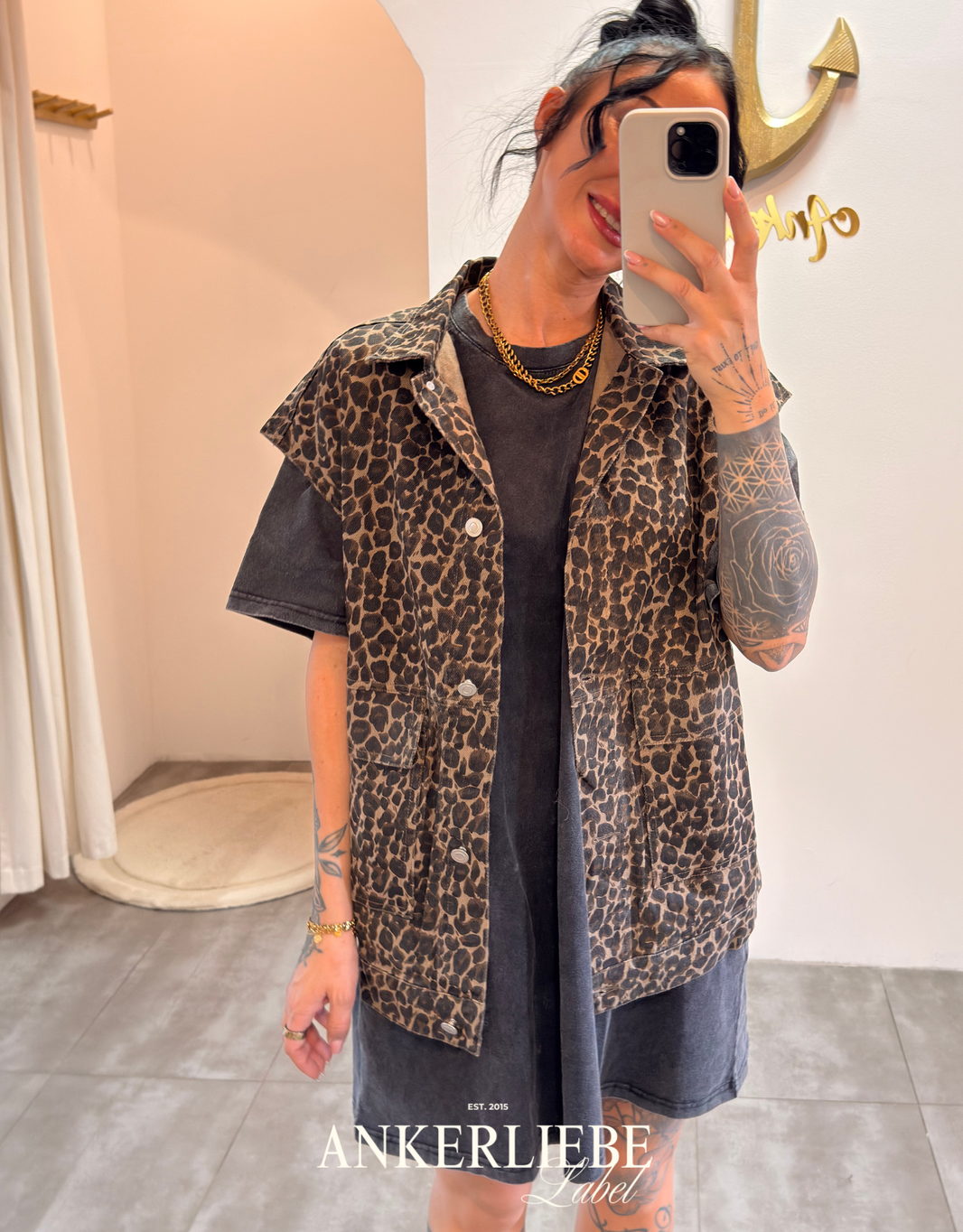 image oversized jean weste | leo