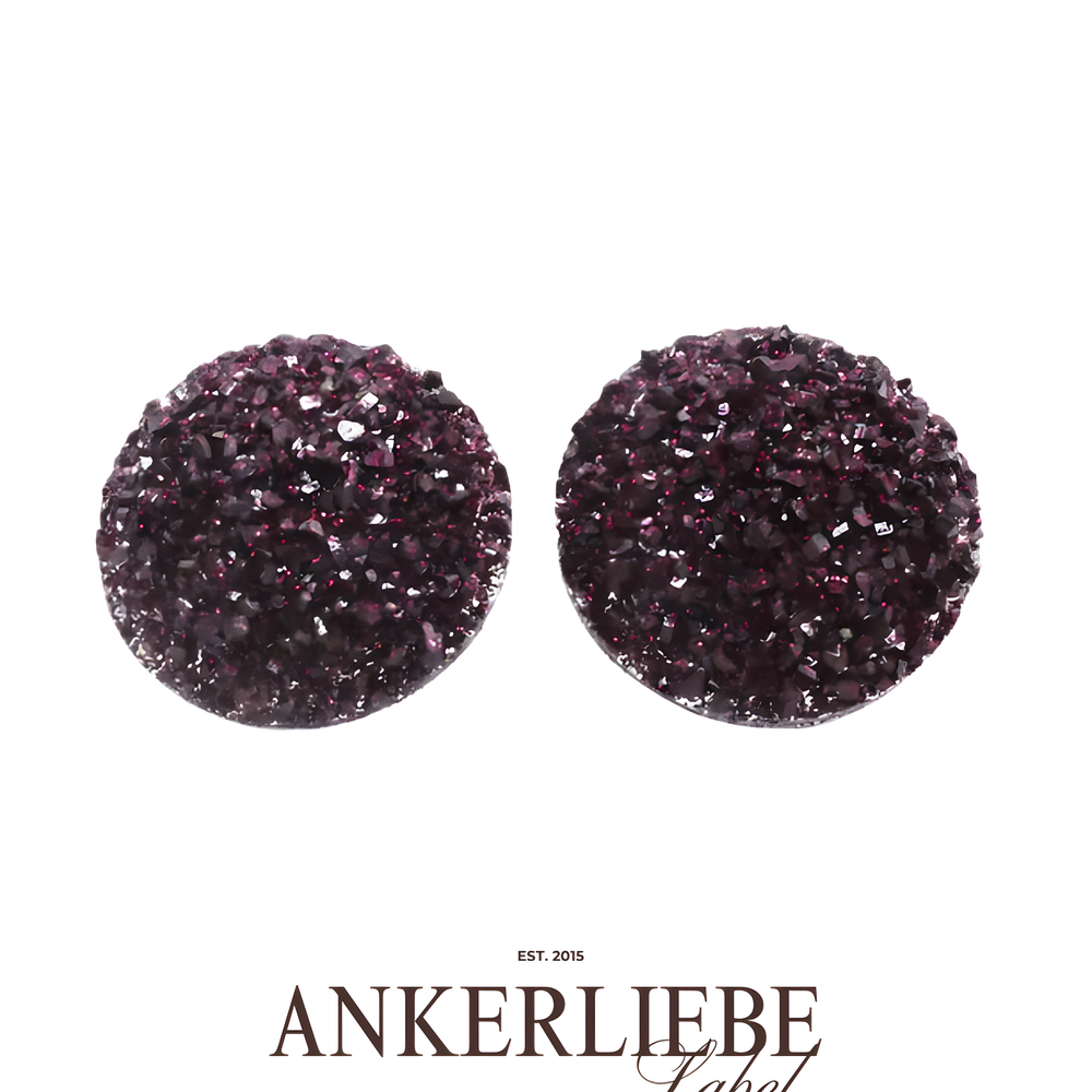 stecker druzy burgundy