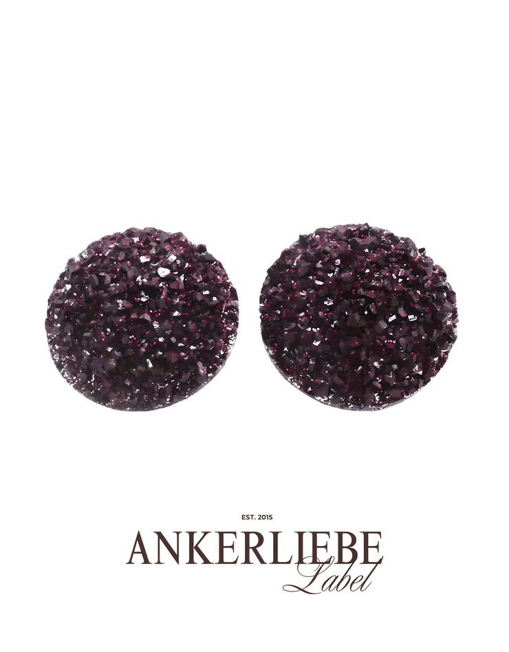 stecker druzy burgundy