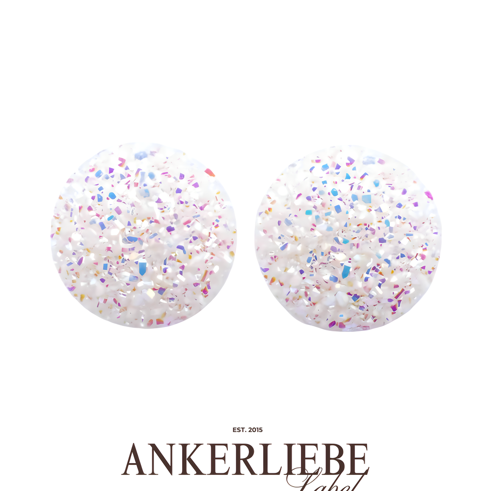 stecker druzy snow white kuppelig