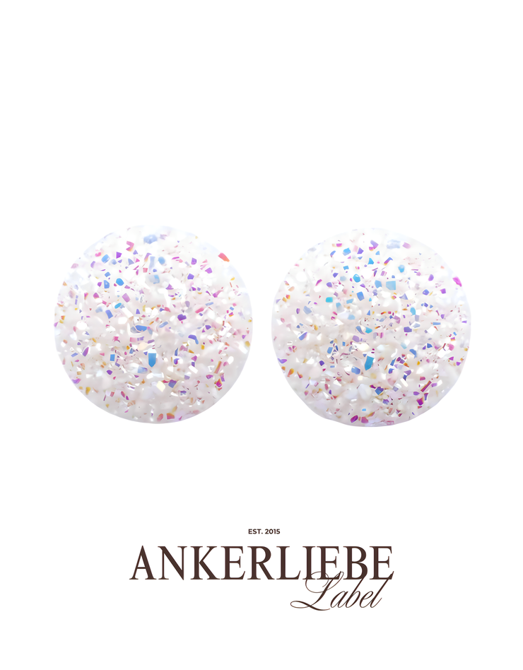 stecker druzy snow white kuppelig
