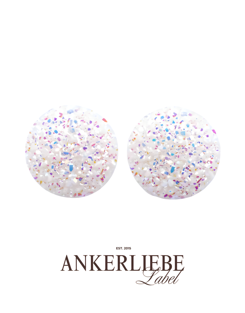 stecker druzy snow white kuppelig