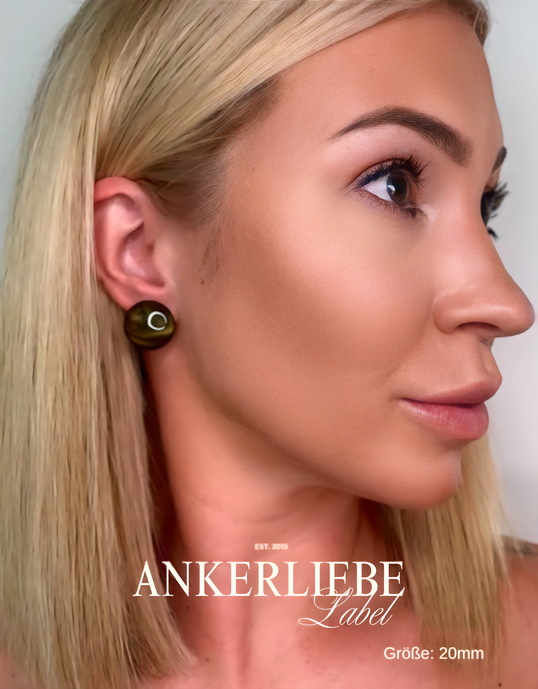 image stecker seashell olive kuppelig
