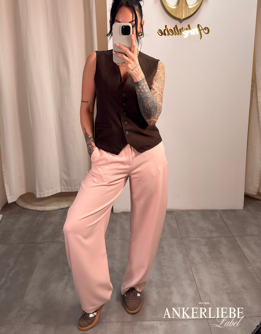 image strukturierte ballonhose mit weitem bein | rosa