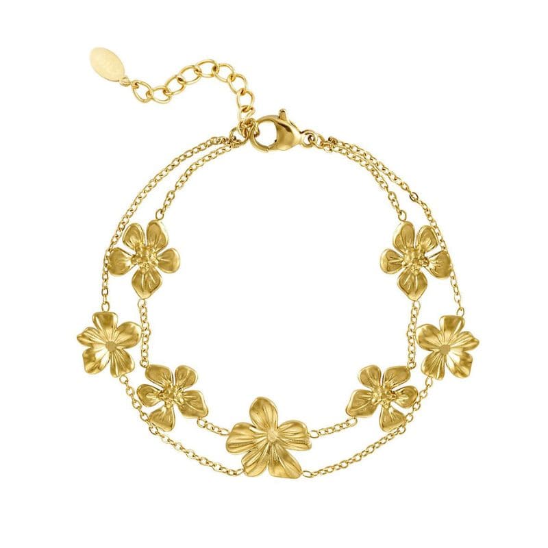 Sunray Clover Edelstahlarmband Gold Armband von Ankerliebe, hochwertiger Edelstahlschmuck