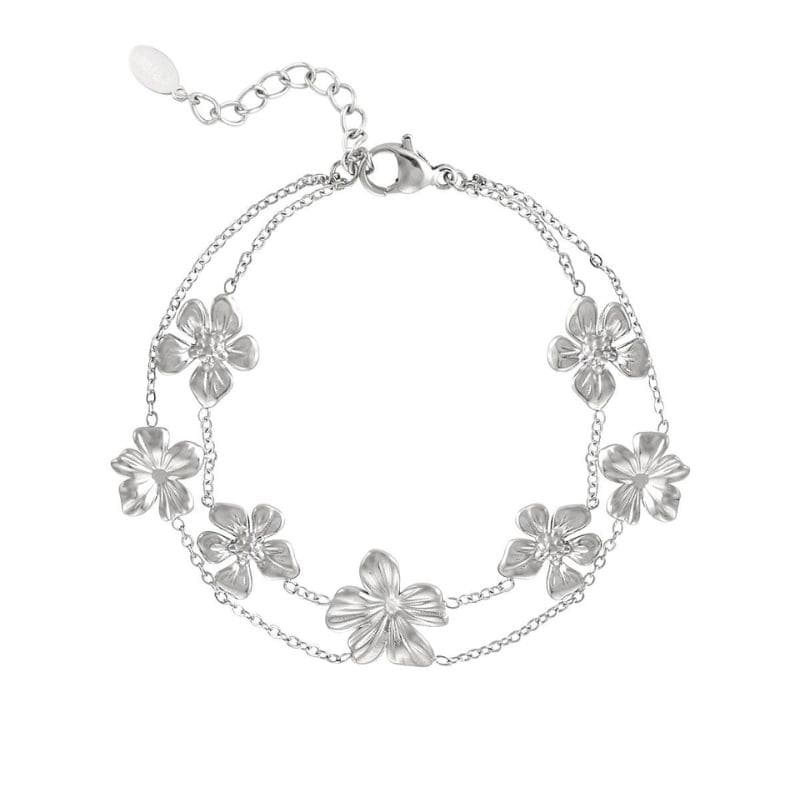 Sunray Clover Edelstahlarmband Silber Armband von Ankerliebe, hochwertiger Edelstahlschmuck