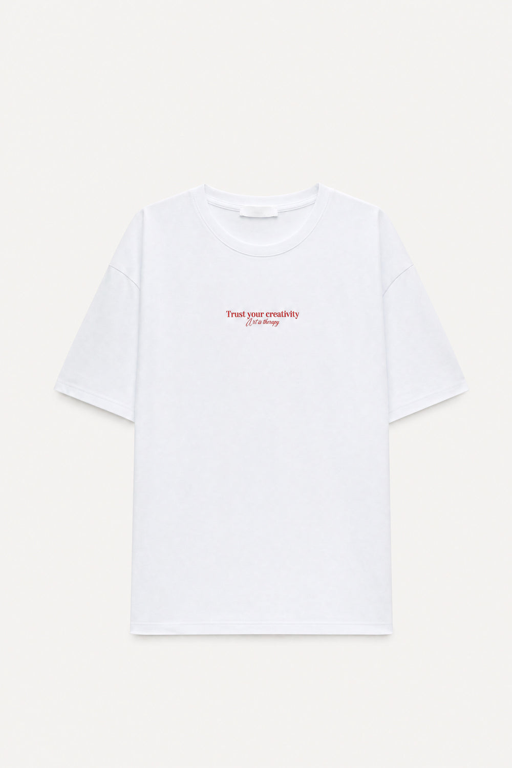 statement shirt „Trust Your Creativity“ | weiß