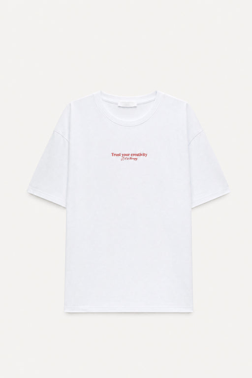 statement shirt „Trust Your Creativity“ | weiß