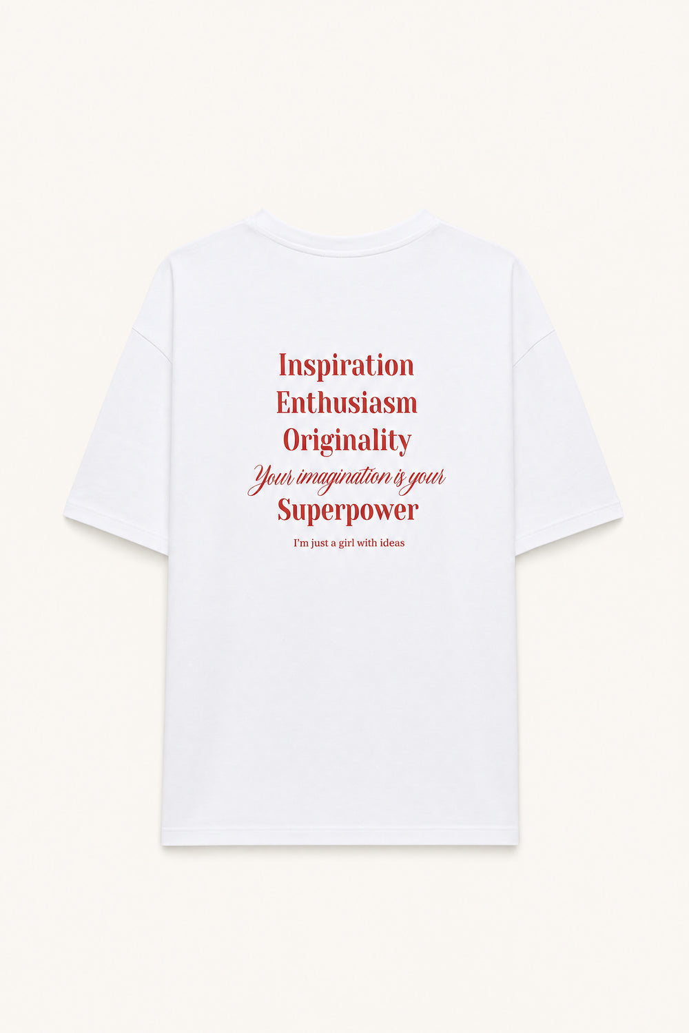 statement shirt „Trust Your Creativity“ | weiß