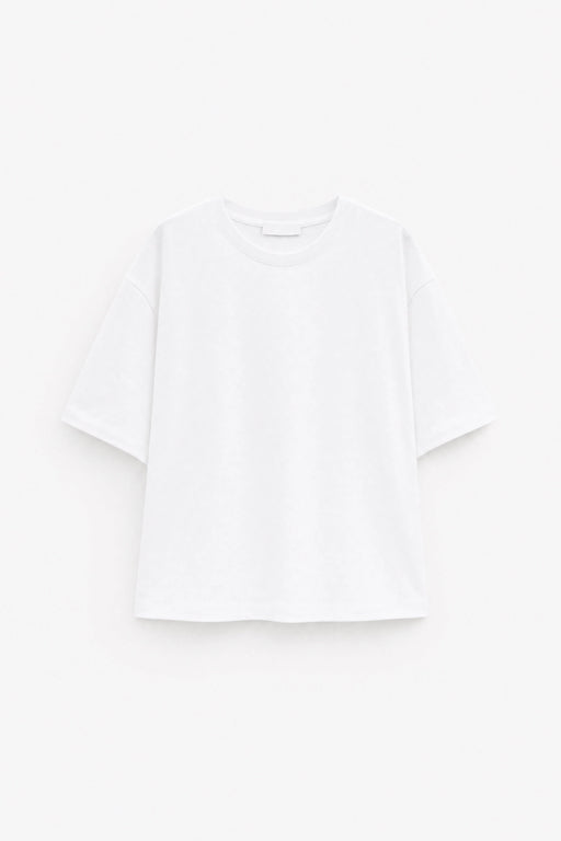 shirt mit rückenausschnitt und schleifendetail | weiß