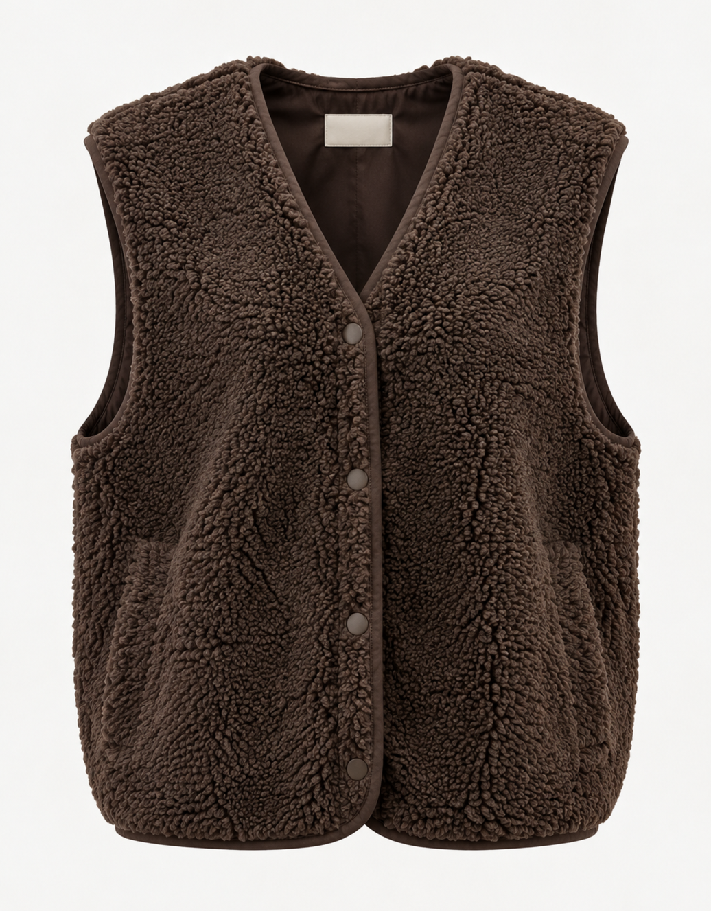 the cozy layer | teddyweste | schokobraun
