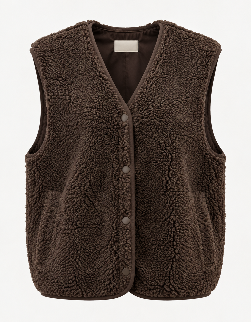the cozy layer | teddyweste | schokobraun
