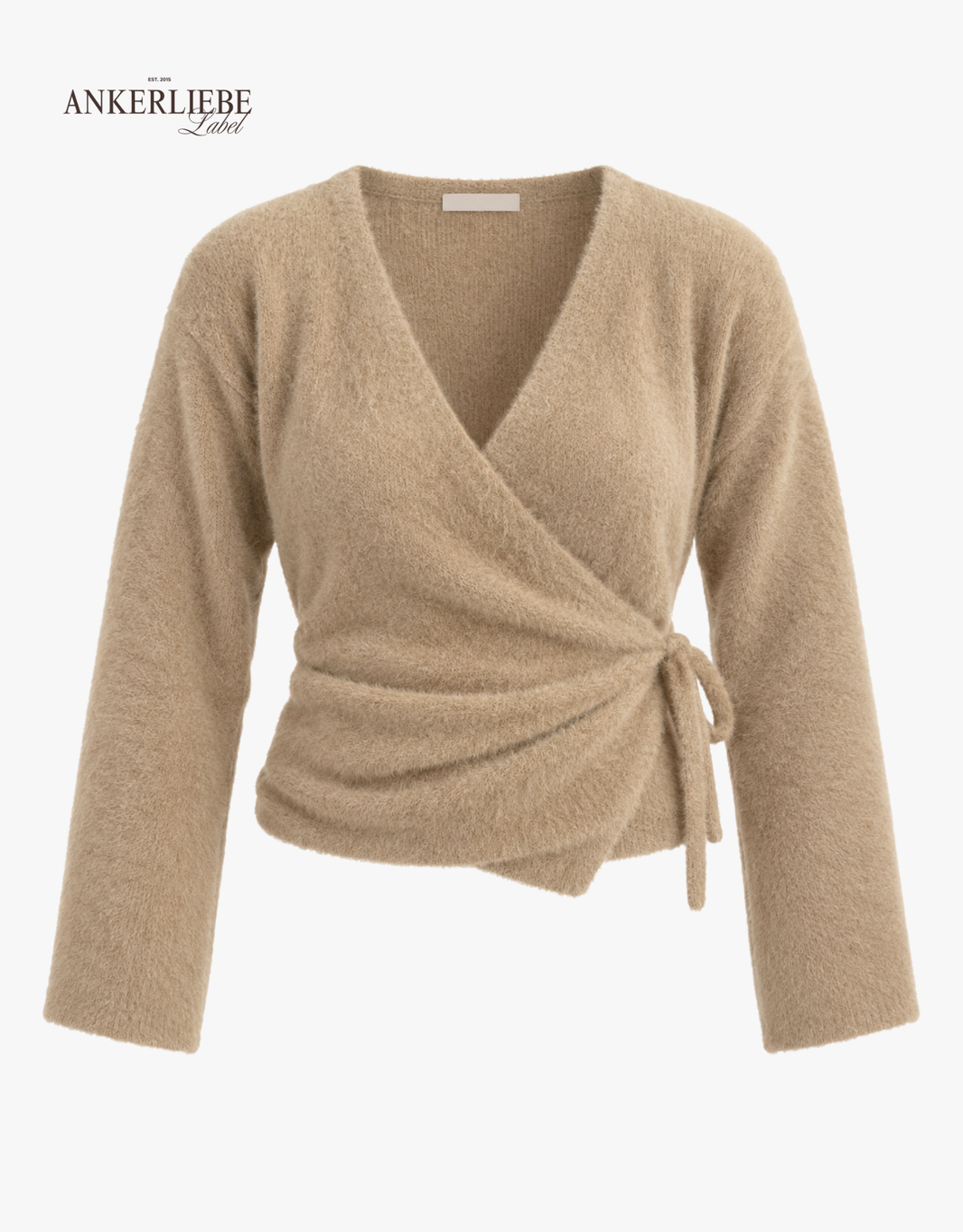flauschige wickelweste | beige