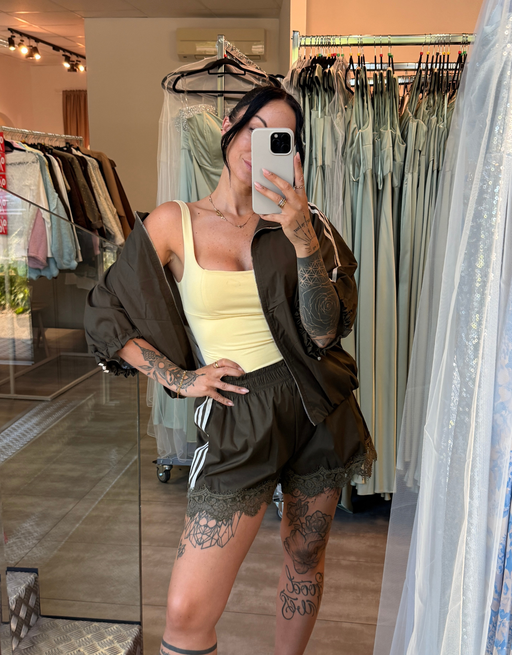 sportliche track-bomberjacke | khaki
