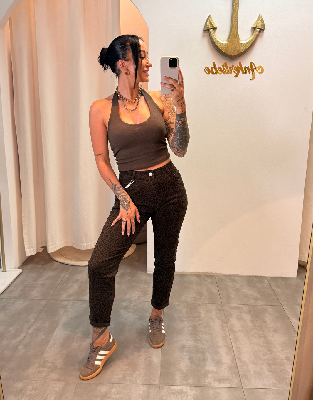 image leo mom jean soft denim | chocolate
