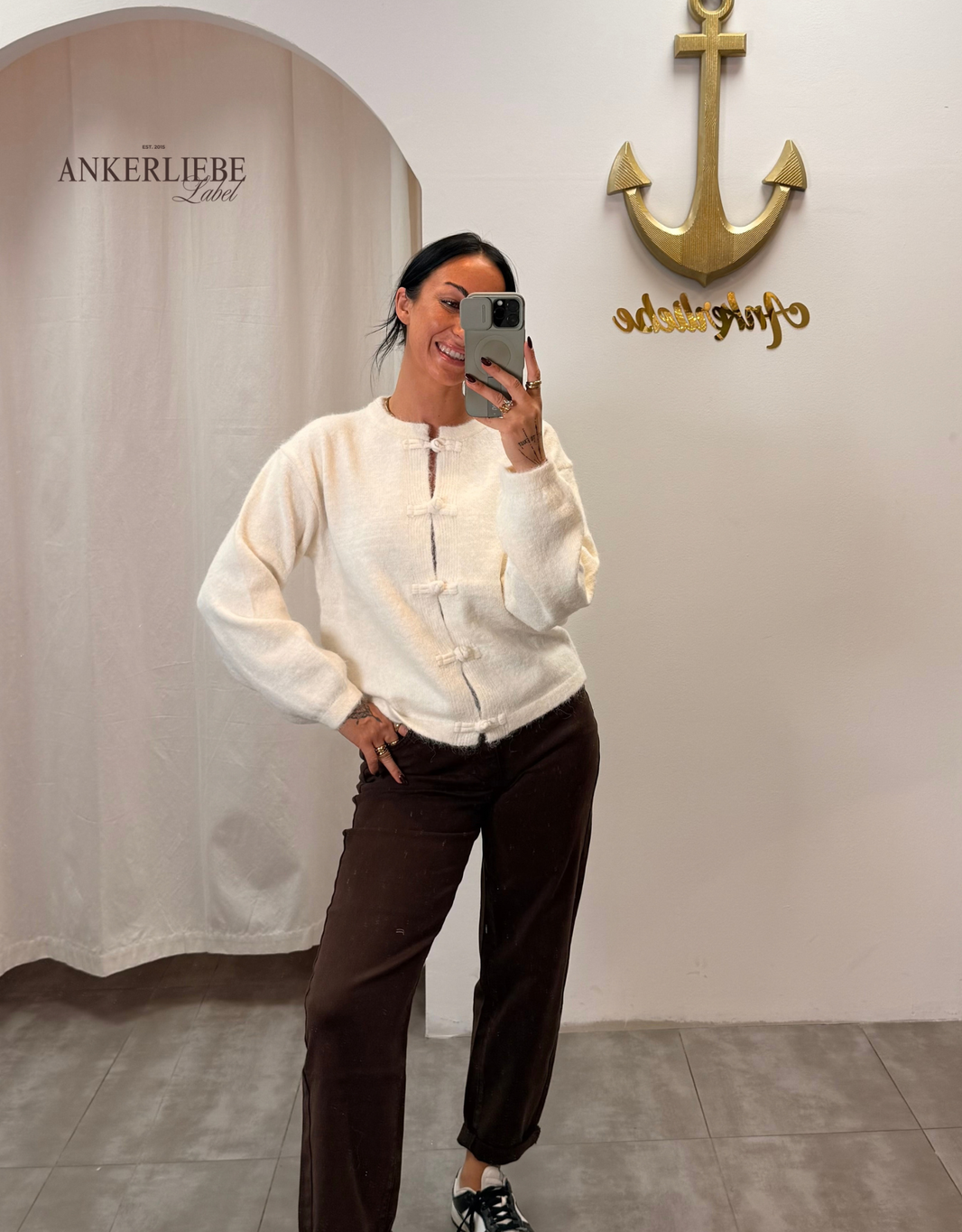 image trendy cardigan | creme