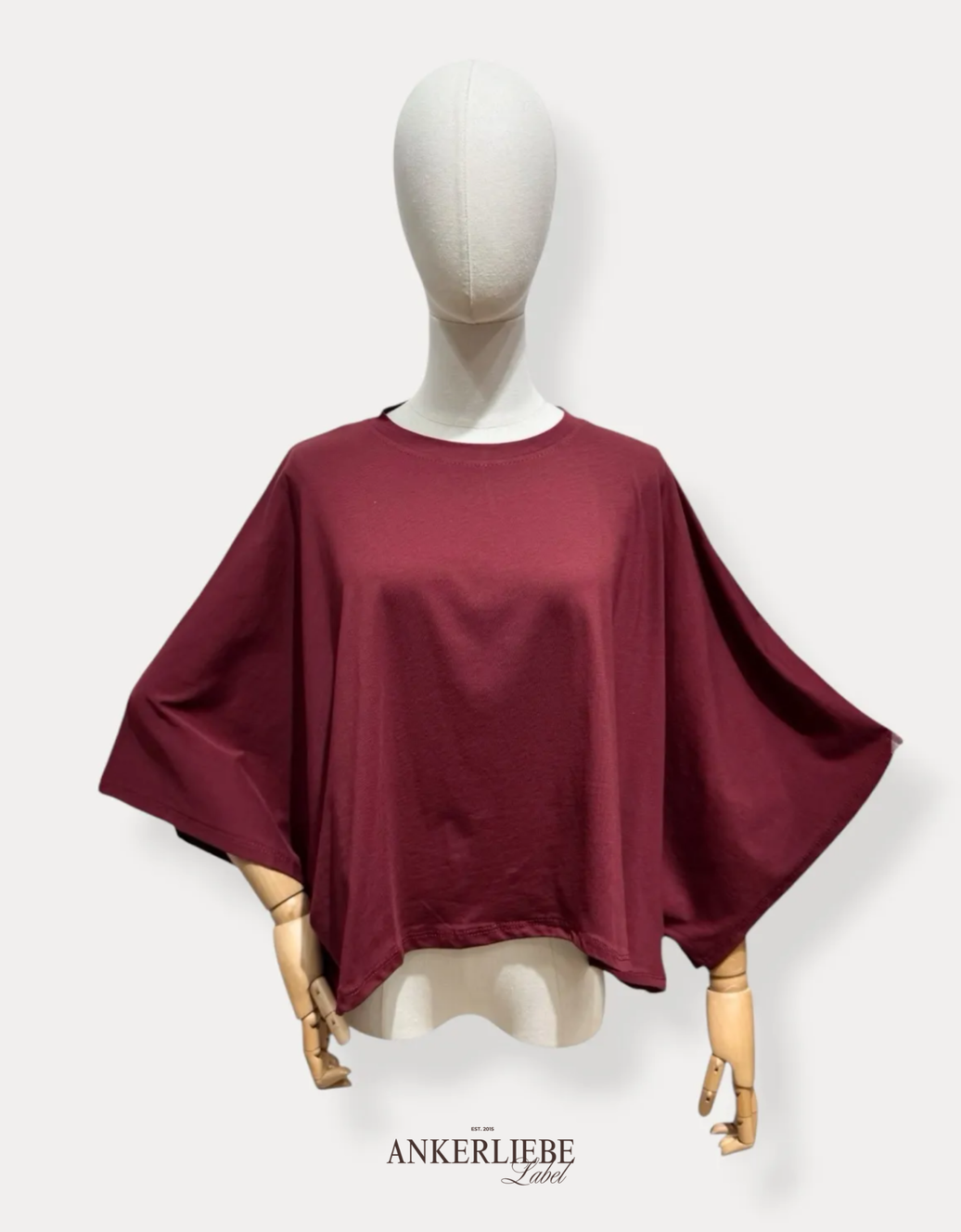 superlight perfect crop shirt | oversized | burgundy