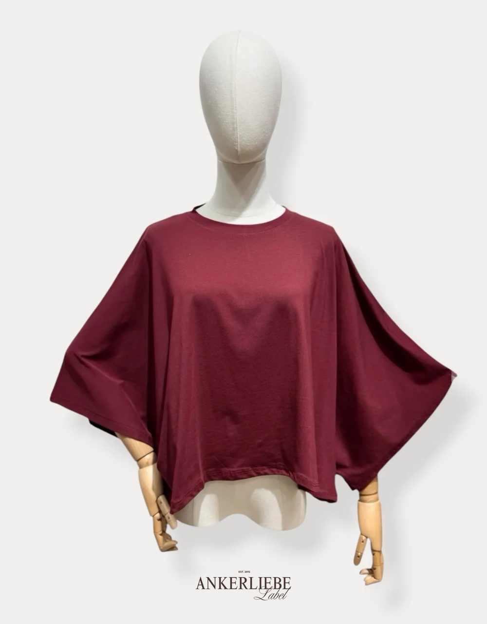 superlight perfect crop shirt | oversized | burgundy