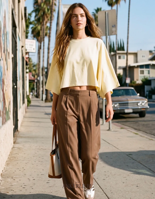 superlight perfect crop shirt | oversized | butteryellow