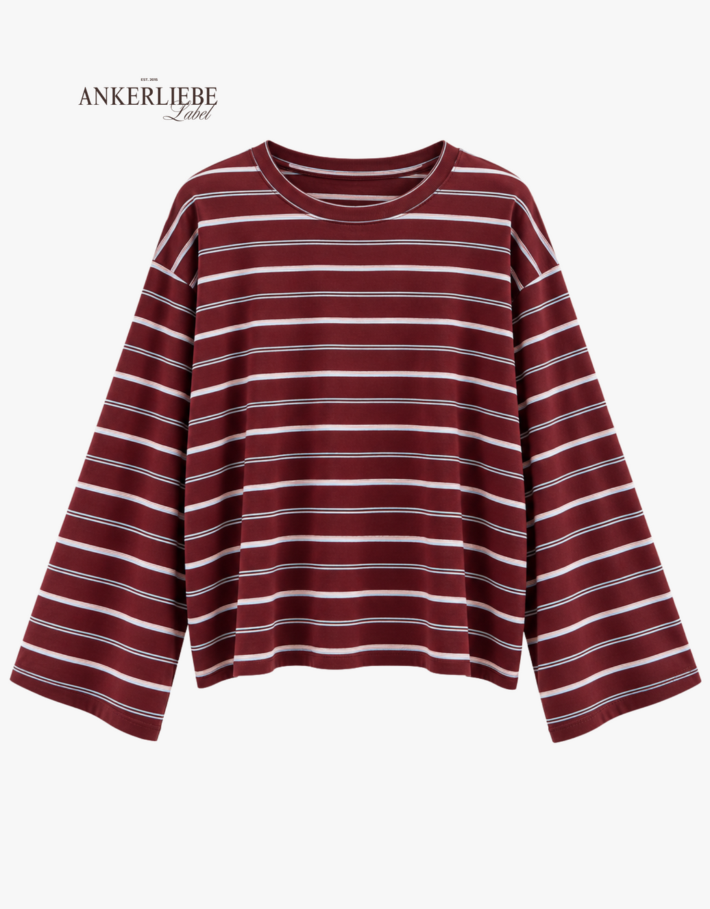 the striped mood | oversized longsleeve | burgundy