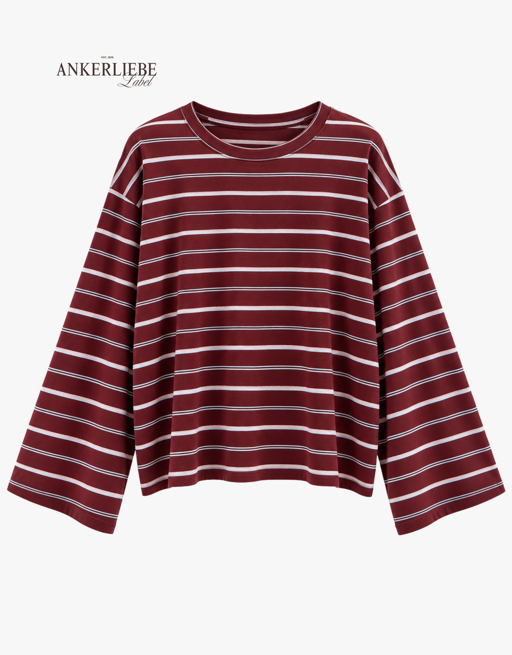 the striped mood | oversized longsleeve | burgundy