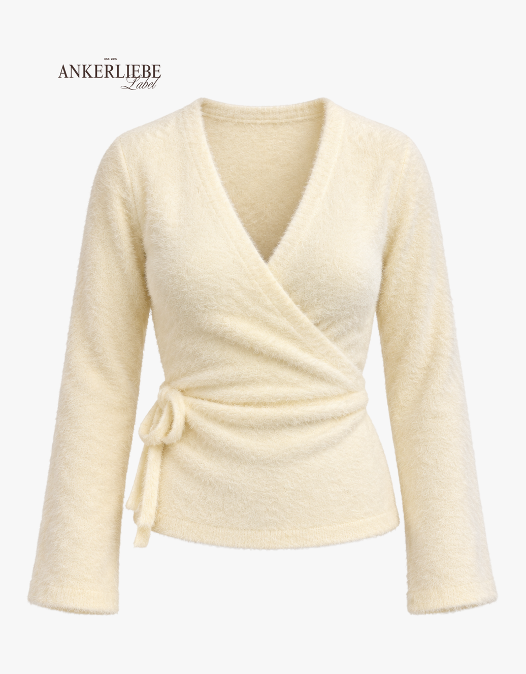 flauschige wickelweste | creme