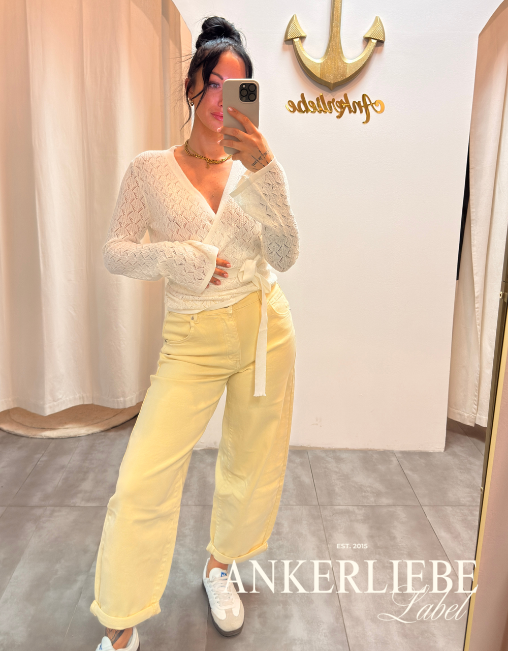 soft denim ballon jean | butter yellow